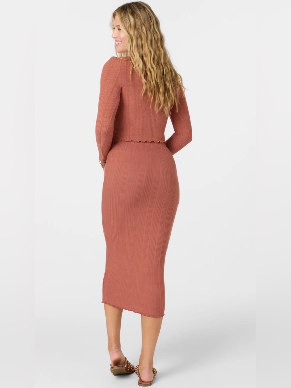 O’Neill Brennan Midi Skirt in Dusty Rose
